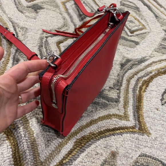 💕Rebecca Minkoff red leather shoulder bag EUC 💕 - Picture 3 of 16